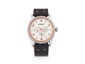 Breed Rio Leather-Band Watch w/Day/Date - Black/Silver