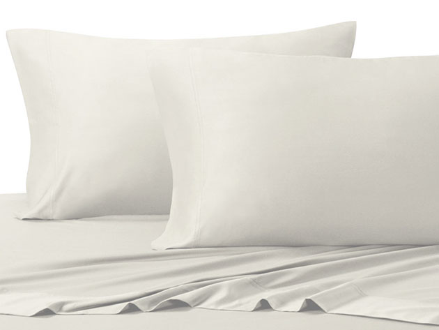 Organic Essentials Cotton 4-Piece Sheet Set (King/White)