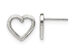 Stainless Steel Polished Open Heart Post Earrings