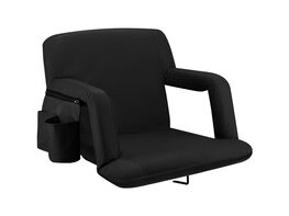 Reclining Stadium Seat with Armrests and Side Pockets