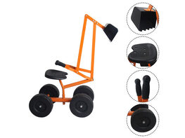 Costway Heavy Duty Kid Ride-on Sand Digger Digging Scooper Excavator for Sand Toy Orange