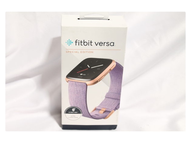 Fitbit Versa Special Edition Smart Watch One Size S & L Bands Lavender Woven