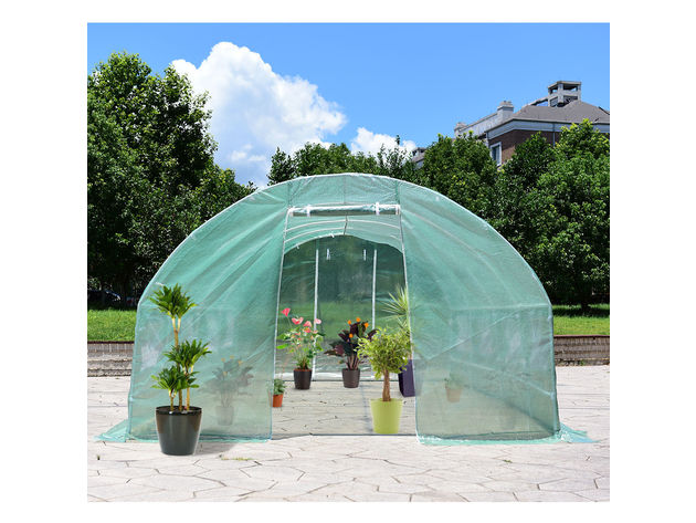 10'X6.5'X20' Walk-in Greenhouse Backyard Grow Tents Steel Frame 8 Windows 