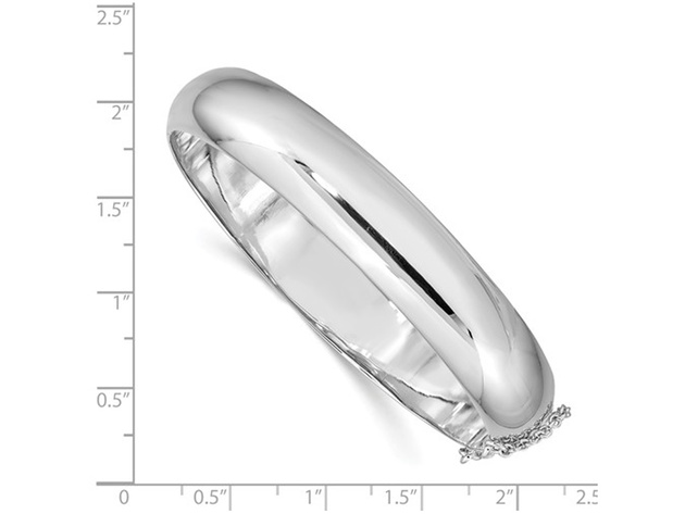 Hinged Bangle in Sterling Silver (11.0mm)