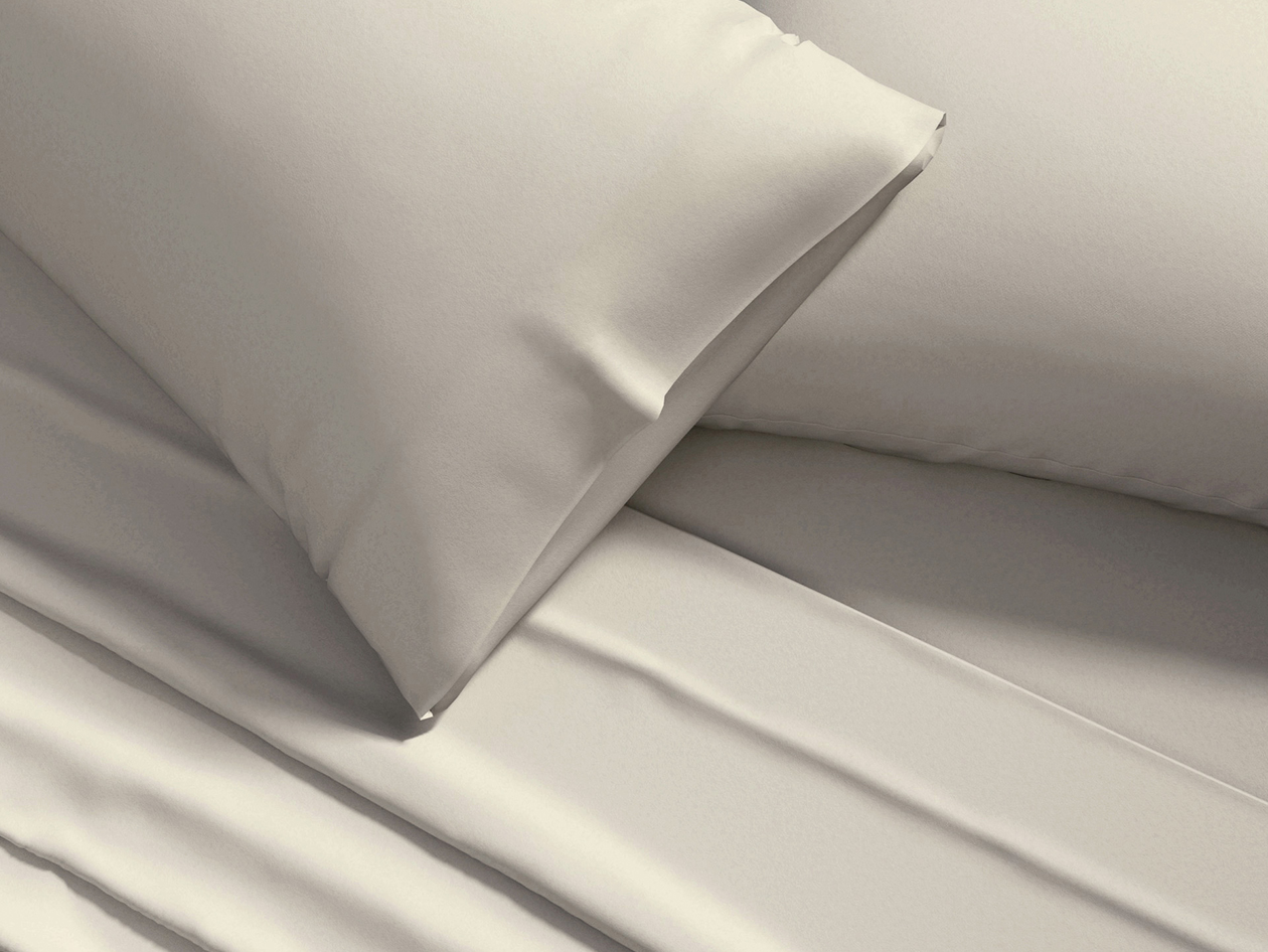 4-Piece Pre-Washed Microfiber Sheet Set (Grey/Full)