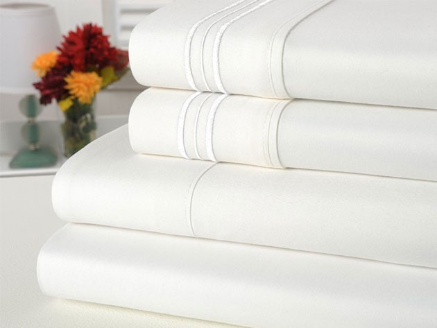 Egyptian Comfort 4 Piece Bamboo Cotton Feel Bed Sheet Set – Deep Pocket, 1000+ Thread Count, All Sizes