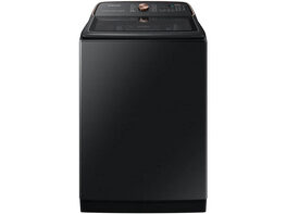 Samsung WA55A7700AV 5.5 Cu. Ft. Brushed Black Smart HE Top Load Washer With Auto Dispense