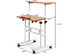 Costway Mobile Standing Desk Height Adjustable Sit Stand Workstation Stand Up Desk 2in1 - as the picture shows