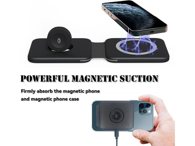 Magnetic Wireless Charger Foldable,18W Fast Mag-Safe Charger