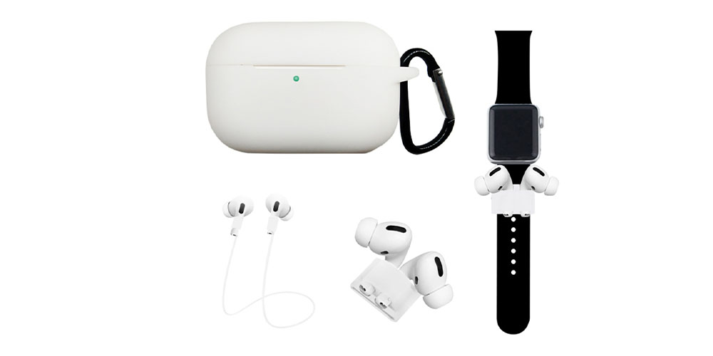 ChargeWorx 6-Piece Accessory Kit for Apple AirPods 1st 