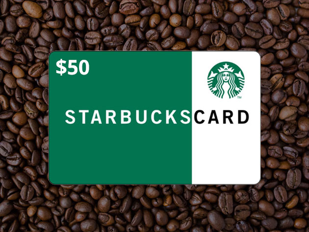 $50 Starbucks Gift Card While Quantities Last