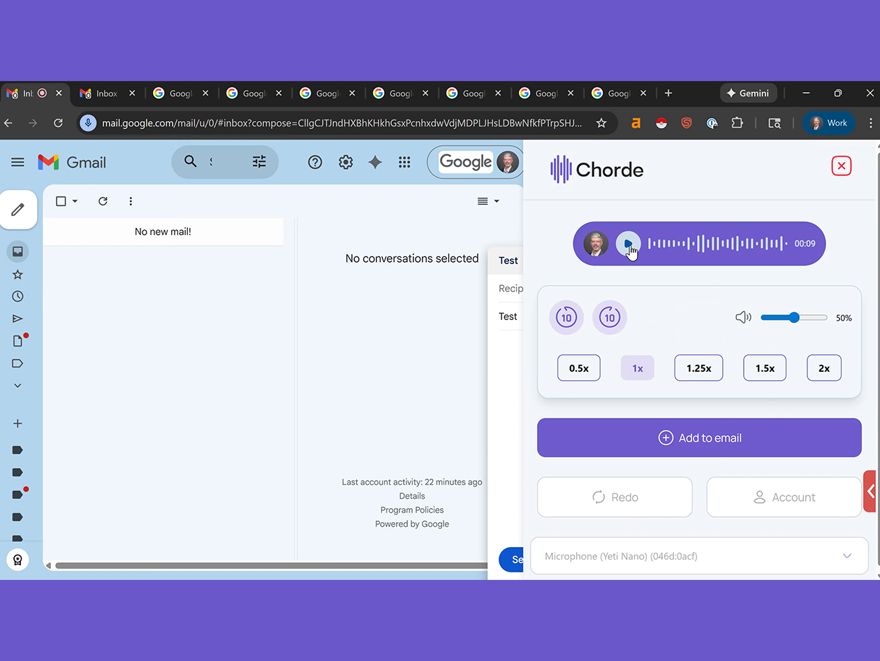Chorde: Voice Email for Gmail & Outlook - Lifetime Subscription