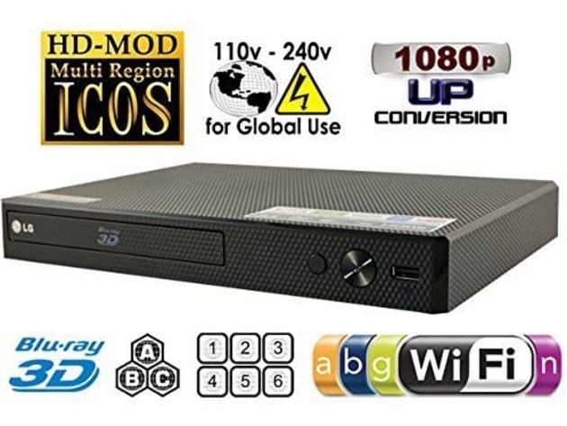 LG BPM35 BD - DVD - CD -Wi-Fi MultiZone Region Code Free DVD 012345678 PAL/NTSC Blu Ray Zone A/B/C. DivX XviD AV