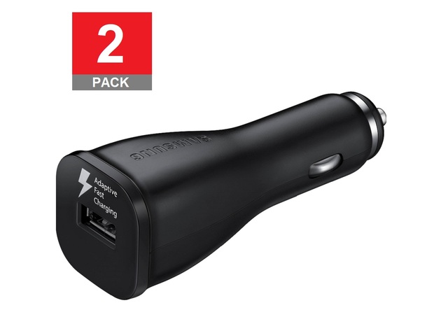 Samsung USB Quick Charge 2.0 Car Lighter Cigarette Adapter Black - 2-Pack