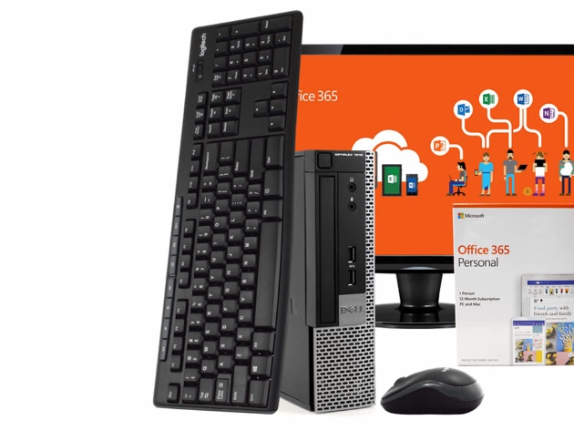 Dell OptiPlex 7010 Desktop PC, Intel i5, 8GB RAM, 500GB HDD, Windows 10 Pro, Microsoft Office 365 Personal, 24" LCD Monitor, New 16GB Flash Drive, Wireless Keyboard & Mouse, WiFi (Renewed)