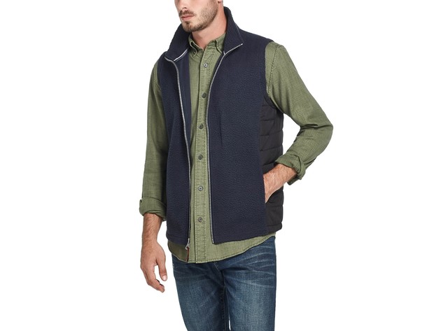 Weatherproof Men's Pebble Fleece Vest Dark Navy 3XL