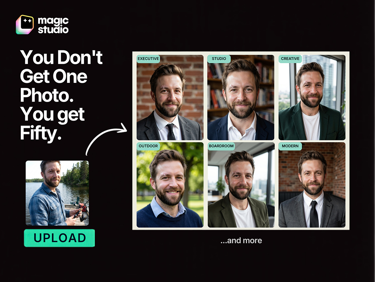 Magic Studio AI Headshot Generator Premium Plan: One-Time Purchase