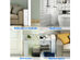 Narrow Wood Floor Bathroom Storage Cabinet Holder Organizer - White