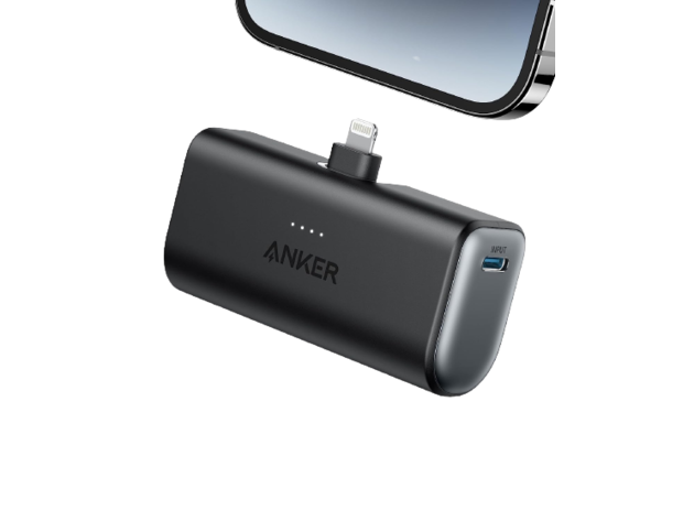 Anker Nano Power Bank 12W with Built-In Lightning Connector (Black)