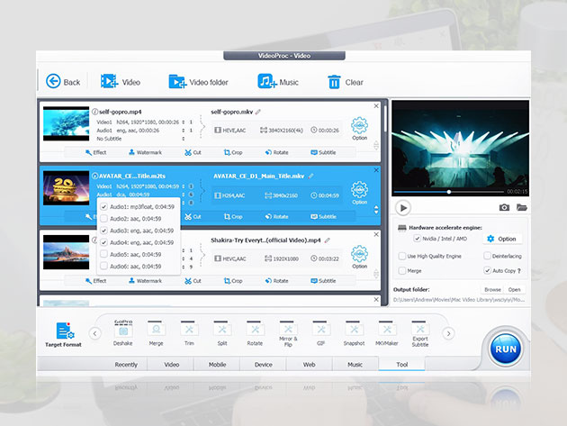 VideoProc Video Processor & Editor: Lifetime License (Windows)