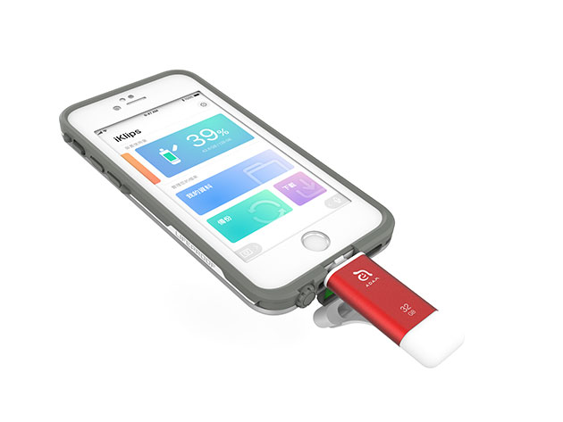iKlips II Lightning iOS Flash Drive (128GB/Red)