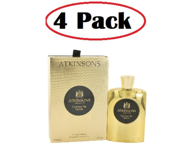 4 Pack of Oud Save The Queen by Atkinsons Eau De Parfum Spray 3.3 oz