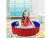 Costway 48" Foldable Kiddie Pool Kids Bath Tub Ball Pit Playpen Indoor Outdoor Portable - Red+Blue