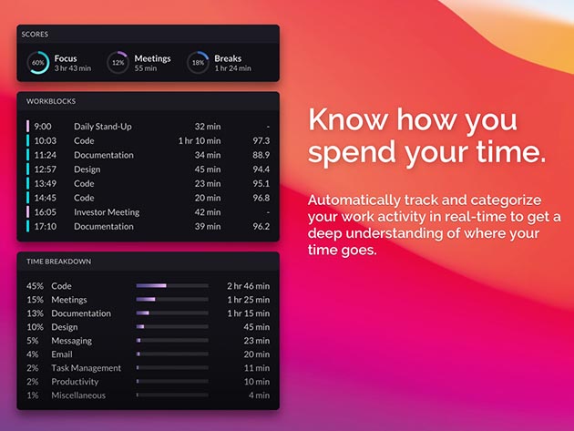 Rize Intelligent Time Tracker: 3-Yr Subscription