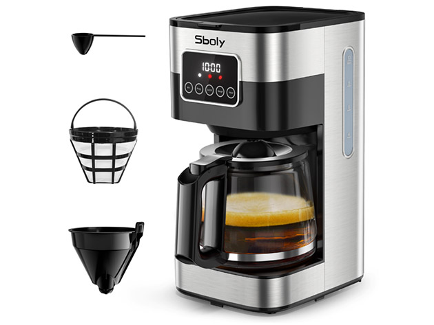 Sboly Stainless Steel 10-Cup Drip Coffee Maker