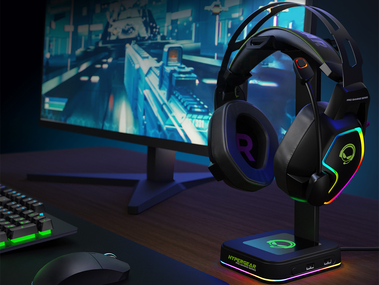 RGB Command Station Headset Stand & Charging Station