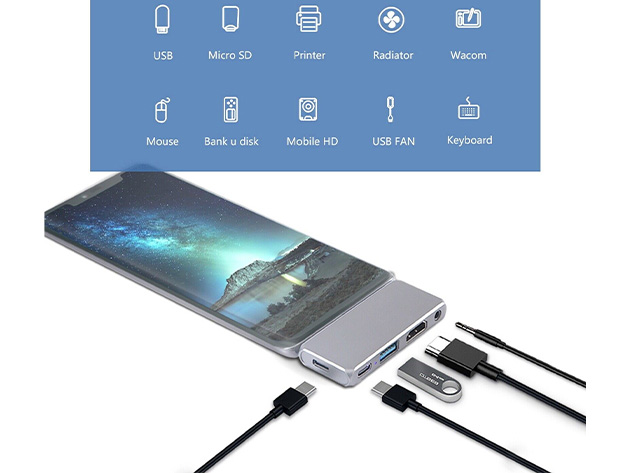5-in-1 Type-C Docking Station for MacBook Pro