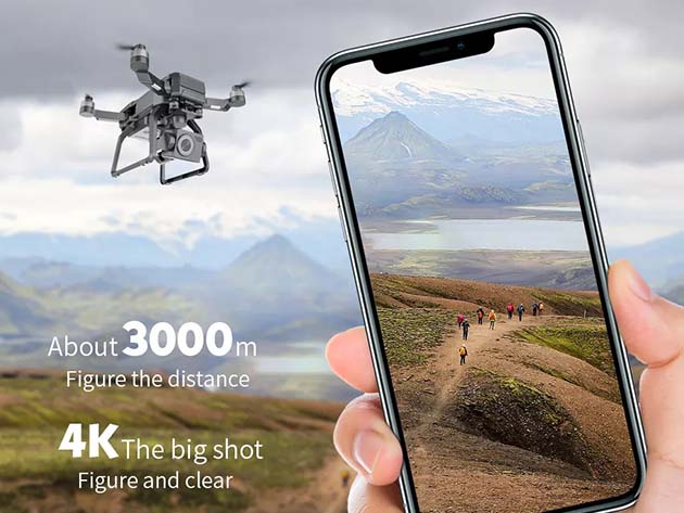 Bwine GPS 75 Mins Foldable 4K Drone with Camera