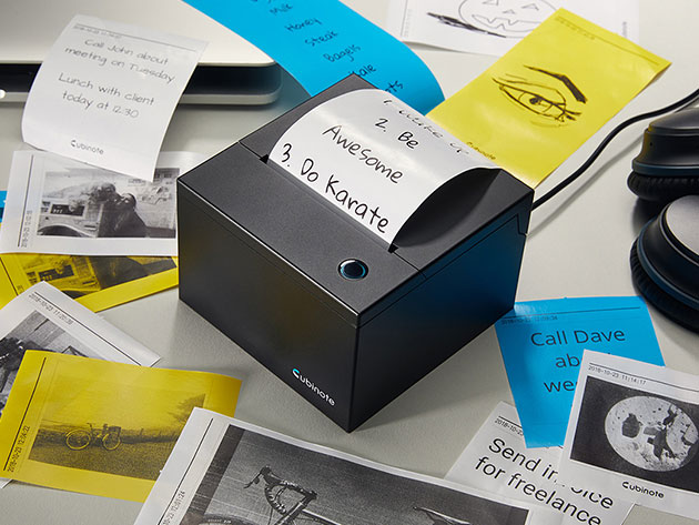 Cubinote Pro Sticky Note Printer + 3 Paper Rolls 