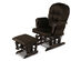 Costway Glider and Ottoman Cushion Set Wood Baby Nursery Rocking Chair Brown - Espresso