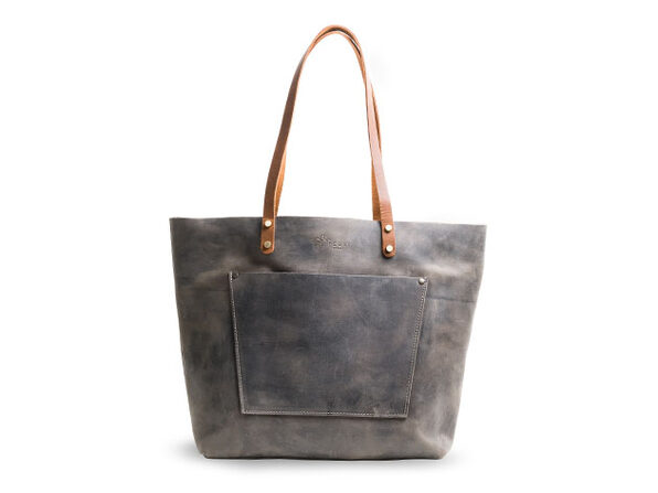 rustic leather tote