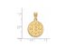 SS 14k Yellow Gold Plated NHL Boston Bruins Medium Disc Pendant