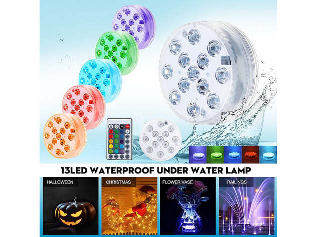 12-Pack Decorative Waterproof Battery Operated Color-Changing LED Lights