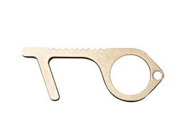Safe Touch N Go: Contact-Less Keychain Tool (Brass / 1 Pack)