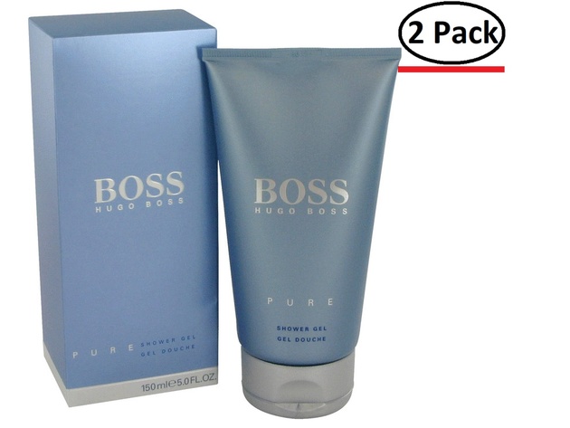 Boss Pure by Hugo Boss Shower Gel 5 oz for Men (Package of 2)