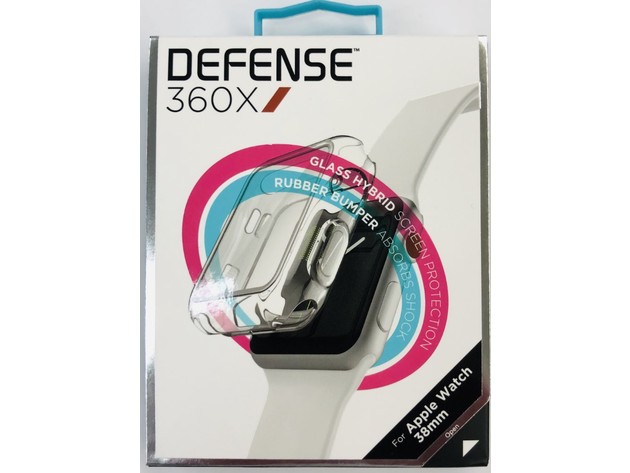 X-Doria Defense 360X Apple Smart Watch 38mm Screen Guard, Easy Snap-on Design, Transparent