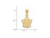 14k Yellow Gold NHL Toronto Maple Leafs Medium Pendant