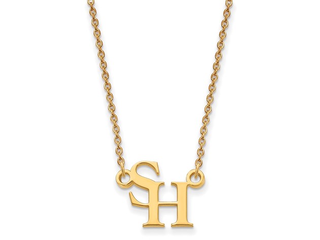 14k Yellow Gold Sam Houston State Small Pendant Necklace