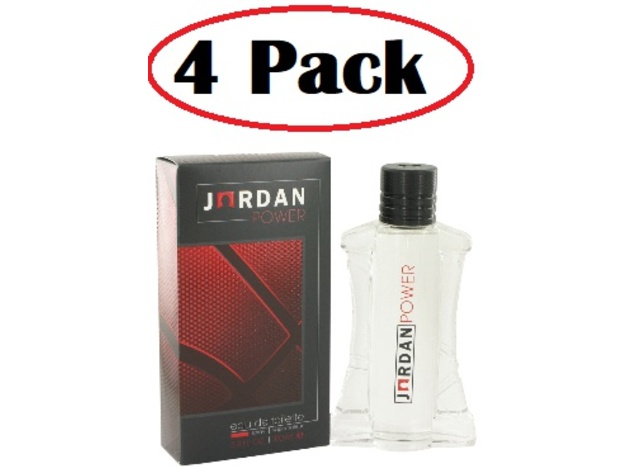 4 Pack of Jordan Power by Michael Jordan Eau De Toilette Spray 3.4 oz
