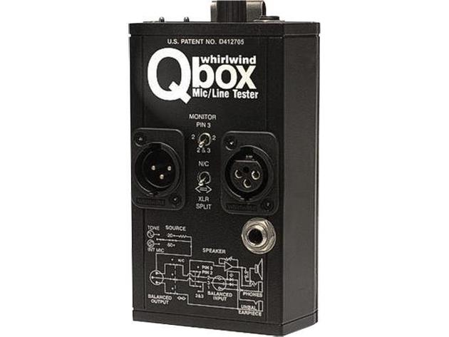 Whirlwind QBOX Audio Line Tester/Cable Tester/Test Tone Generator - Black (Used, Damaged Retail Box)
