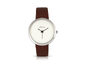 Simplify The 6000 Leather-Band Watch - Brown/Silver