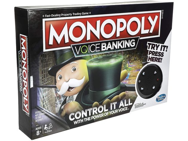 Monopoly HSBE4816 Voice Banking Electronic Family Fun Interactive Board Game, Multi