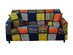 Modern Sofa Slipcover (Colorful Square Pattern/2 Seater)