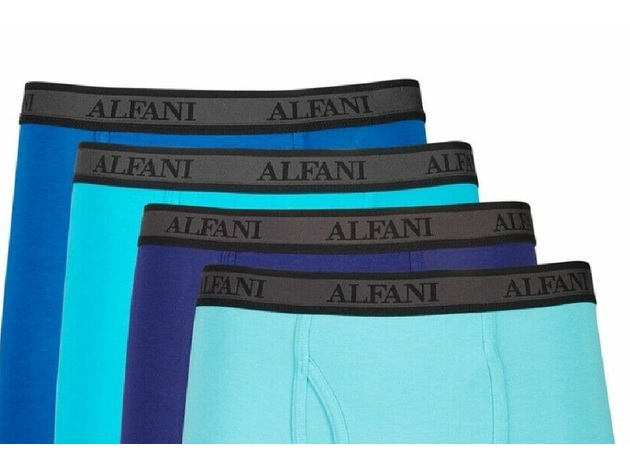 AlfanI Men's 4-Pk. ALFATECH Microfiber Boxer Briefs Blue Size Large