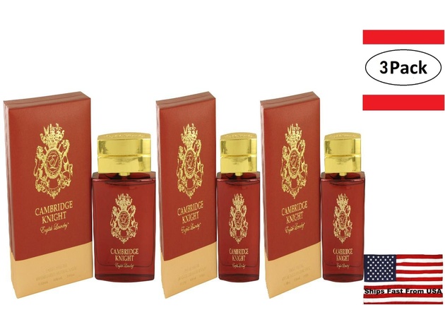 3 Pack Cambridge Knight by English Laundry Eau De Parfum Spray 3.4 oz for Men