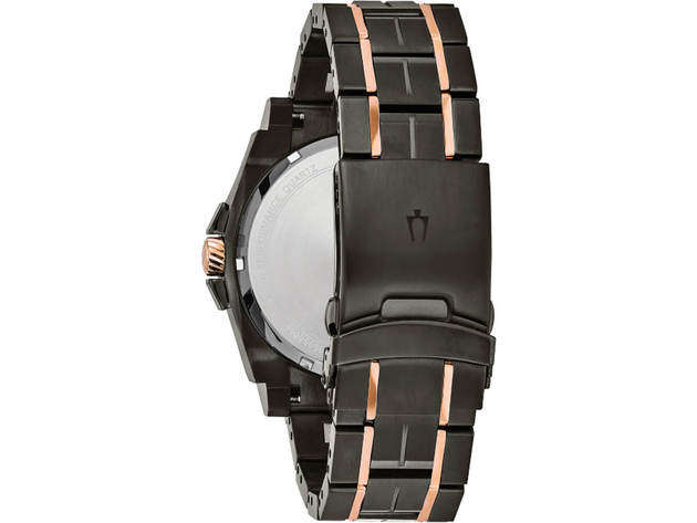 Bulova 98D149 Mens Precisionist Gray and Rose-Gold Watch